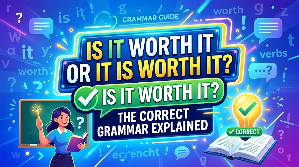 It Worth It or It Is Worth It? The Correct Grammar Explained