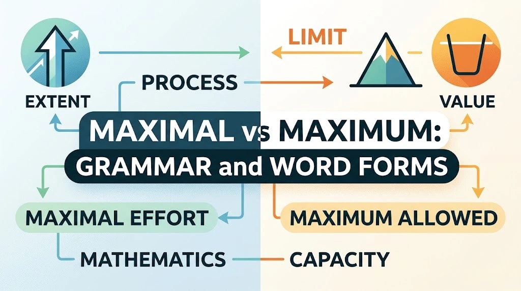 Maximal vs Maximum: Grammar and Word Forms