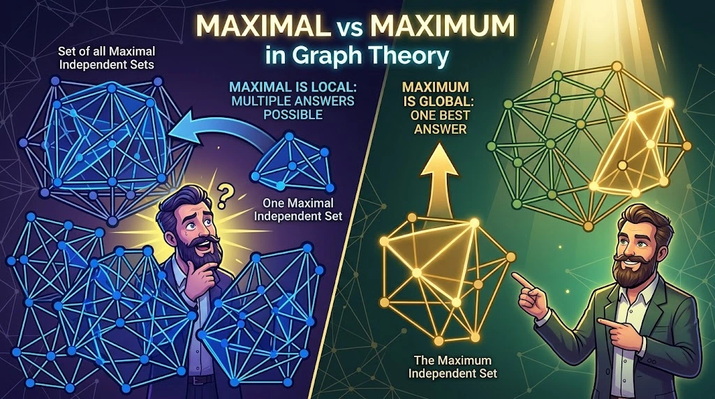 Maximal vs Maximum in Graph Theory