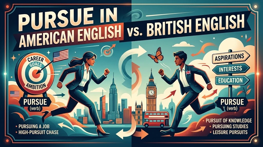 Pursue in American English vs. British English