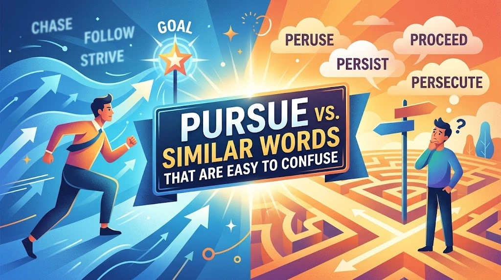 Pursue vs. Similar Words That Are Easy to Confuse