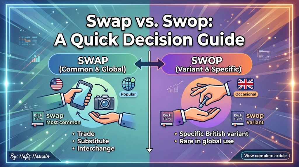 Swap vs. Swop: A Quick Decision Guide