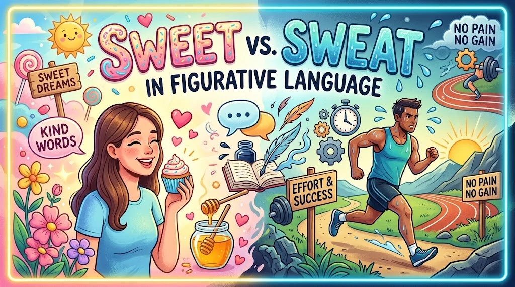 Sweet vs. Sweat in Figurative Language