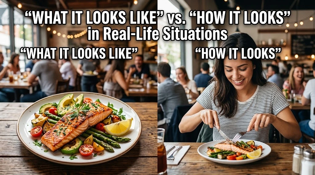“What It Looks Like” vs. “How It Looks” in Real-Life Situations